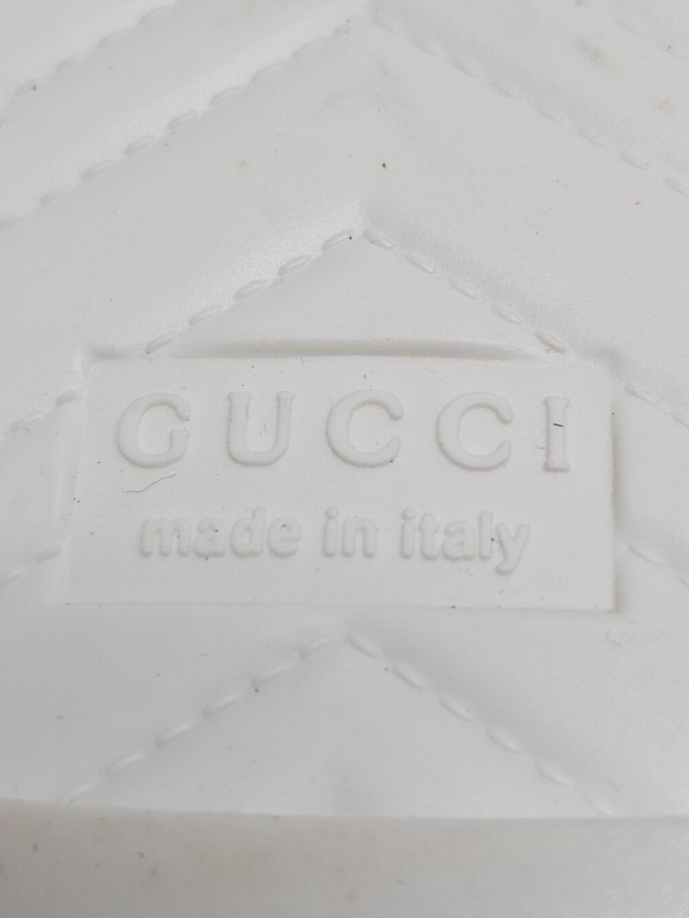 Gucci Slide Slip On White Sandals Buckle Chain Link design Made in Italy 39 - Picture 11 of 16